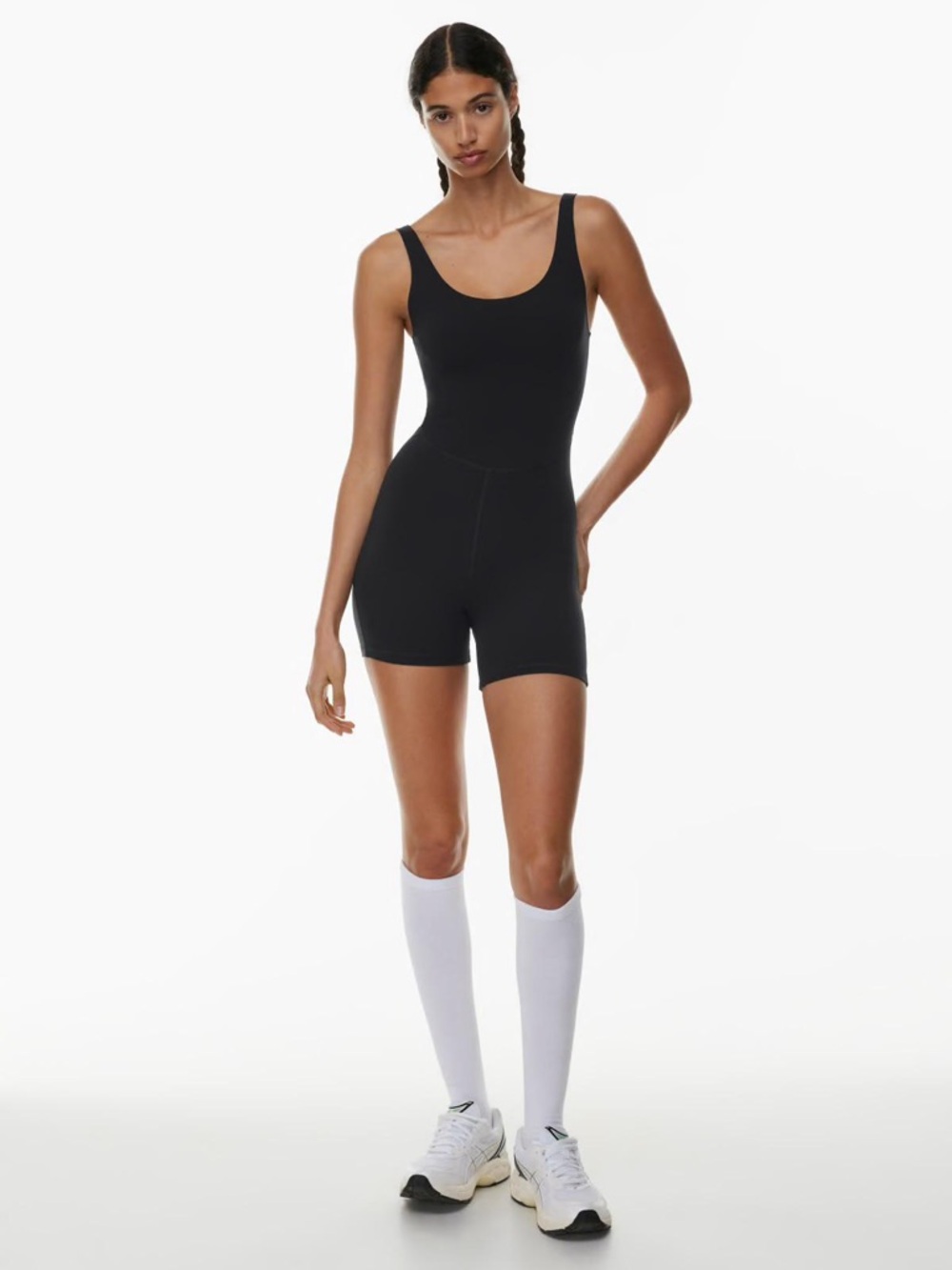 Aritzia Black Scoop Neck Sleeveless Bodysuit Romper